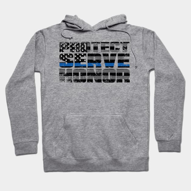 Protect Serve Honor Hoodie by MindsparkCreative